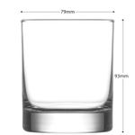Pohár Ada, LAV, üveg, whiskyhez, 320 ml, 79x93 mm, csomag. 6 db
