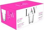 Glass Aras, LAV, glass, for water, 365 ml, 83x121 mm, pack. 6 pcs