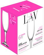 Glass Fame, LAV, glass, for wine, 300 ml, 60x190 mm, pack. 6 pcs