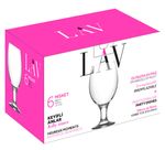 Glass LAV Misket, for beer, 400 ml, 69x160 mm, pack of 6 pcs