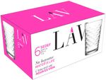 Glass LAV Sedef, for water, 205 ml, 68x99 mm, pack of 6 pcs