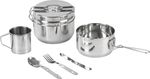 Set Strend Pro Grill, kempingová jedálenská súprava, nerez 13/15 cm