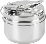 Set Strend Pro Grill, kempingová jedálenská súprava, nerez 13/15 cm