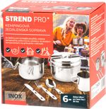 Set Strend Pro Grill, camping dining set, stainless steel 13/15 cm