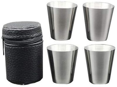 MagicHome punch, set, stainless steel, in leatherette case, 4x30 ml