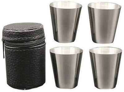 Štamperlíky MagicHome, sada, nerez, v koženkovom puzdre, 4x30 ml