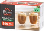 MagicHome Cappuccino pohár kávéhoz/teához, dupla falú termó, 290 ml, 2 db/csomag