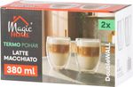 MagicHome Latte Macchiato pohár kávéhoz/teához, dupla falú termó, 380 ml, 2 db/csomag
