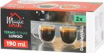 MagicHome Lungo bögre kávéhoz/teához, termó kettős fallal, 190 ml, 2 db-os csomag