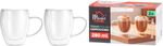 MagicHome Cappuccino bögre kávéhoz/teához, dupla falú termosz, 280 ml, 2 db/csomag