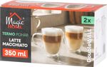 MagicHome Latte Macchiato csésze kávéhoz/teához, dupla falú termó, 350 ml, 2 db/csomag