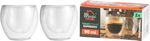 MagicHome Espresso Cup for coffee/tea, double-wall thermo, 90 ml, pack of 2 pcs