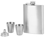 Flask MagicHome, set, 2x30 ml shot glasses, funnel, stainless steel, gift packaging