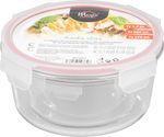 Doboz MagicHome, 3 darabos készlet, üveg, kerek, fedéllel, 370/800/1500 ml