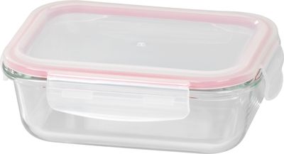 Edény MagicHome, téglalap alakú, 650 ml, fedővel, Clip