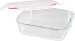 Dóza MagicHome, obdĺžniková, 1500 ml, s vekom, Clip, sklenená