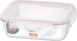 Container MagicHome, rectangular, 1500 ml, with lid, Clip, glass