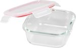 Doboz MagicHome, négyzet alakú, 520 ml, fedéllel, Clip, üveg