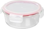 Tárolóedény MagicHome, Kerek, 650 ml, fedéllel, Clip, üveg