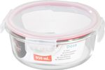 Tárolóedény MagicHome, Kerek, 950 ml, fedéllel, Clip, üveg