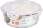 Dóza MagicHome, okrúhla, 1200 ml, s vekom, s príborom, Clip