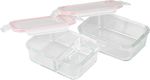 Dóza MagicHome, sada 2 ks, 2 x 900 ml, obdĺžniková, s chladiacim boxom, termobox, termo taška, sklenená