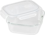 Dóza MagicHome, sklenená, štvorcová, 1200 ml, s vekom, s ventilom na odvetrávanie