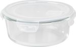 Dóza MagicHome, sklenená, okrúhla, 950 ml, s vekom, s ventilom na odvetrávanie