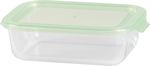Jar MagicHome, glass, rectangular, 1000 ml, with lid, non-snap