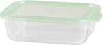 Jar MagicHome, glass, rectangular, 1500 ml, with lid, non-snap