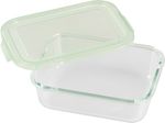 Tároló MagicHome, üveg, téglalap alakú, 1500 ml, fedővel, non-snap