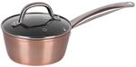 Nyeles lábas MagicHome Copper Line, 16 cm, 1200 ml, üvegfedővel