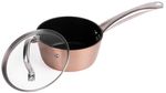 Nyeles lábas MagicHome Copper Line, 16 cm, 1200 ml, üvegfedővel