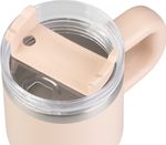 Termobögre MagicHome, kávéhoz/teához, 550 ml, szívószállal, rozsdamentes acél