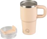 Termohrnček MagicHome, na kávu/čaj, 550 ml, so slamkou, nerez