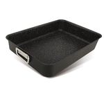 Baking Tray MagicHome Marble Line, 40x28x6.5 cm, with handles