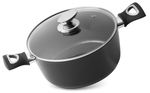 Pot MagicHome Black Line, 24 cm, 4000 ml, with lid