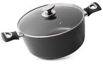 Pot MagicHome Black Line, 28 cm, 5900 ml, with lid