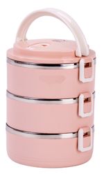 Lunch Box MagicHome LB933, 3-piece, 3x 1500 ml, pink, 20x15x6.2 cm