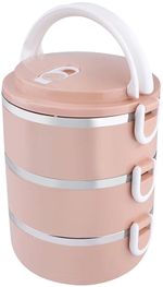 Lunch Box MagicHome LB933, 3-piece, 3x 1500 ml, pink, 20x15x6.2 cm