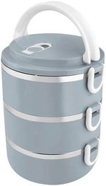 Ételhordó MagicHome LB933, 3 részes, 3x 500 ml, kék, 20x15x6,2 cm