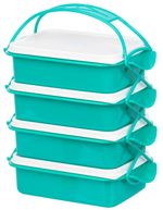 Lunch Box MagicHome CS336, 4-piece, 4x 1000 ml, PP/PE, 24.3x14.6x29.5 cm