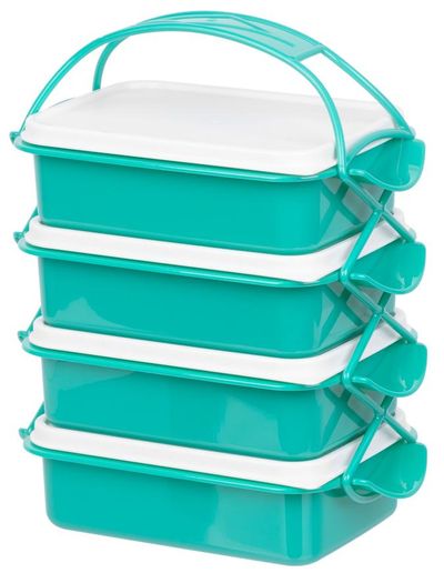 Obedár MagicHome CS336, 4 dielny, 4x 1000 ml, PP/PE, 24,3x14,6x29,5 cm
