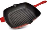 Panvica MagicHome Enamel Line, liatinová, grilovacia, 270x270 mm