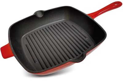 Serpenyő MagicHome Enamel Line, öntöttvas, grillezésre, 270 x 270 mm