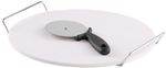 Baking Stone MagicHome, for baking, pizza, with cutter, tray with handles, 33 cm