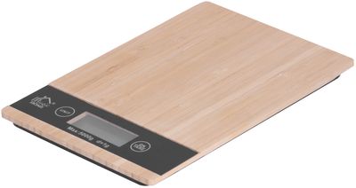 Mérleg MagicHome, konyhai, bambusz, ma x . 5 kg, 23 x 16,5 cm