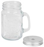 MagicHome cup, with straw, with lid, glass, 480 ml