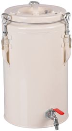 Container, for food transport with valve/tap, metal, 275 x 275 x 445 mm, 10 L