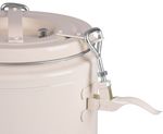 Container, for food transport with valve/tap, metal, 275 x 275 x 445 mm, 10 L